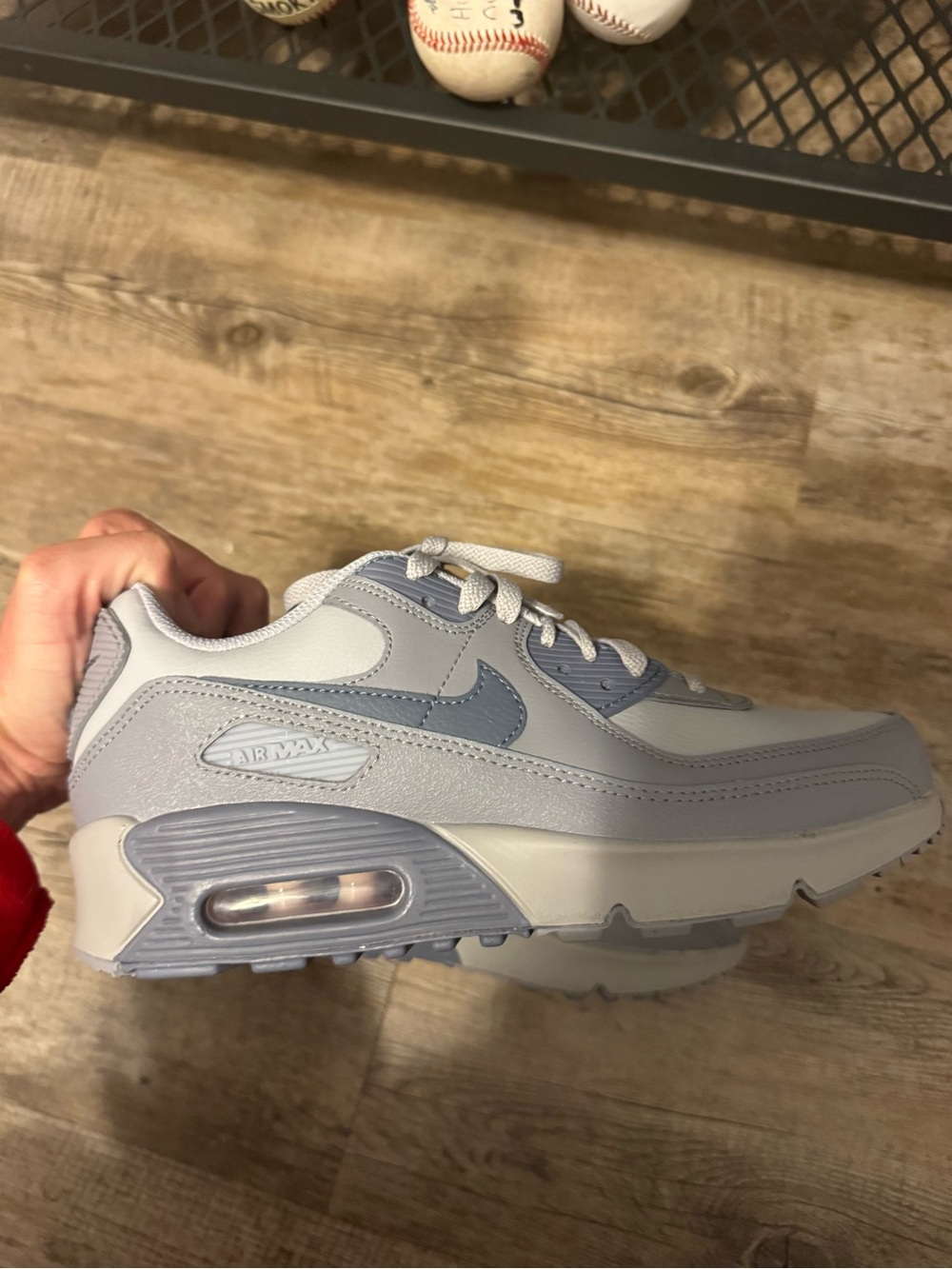 Nike Kids' Air Max Sneaker in Light Gray and Blue